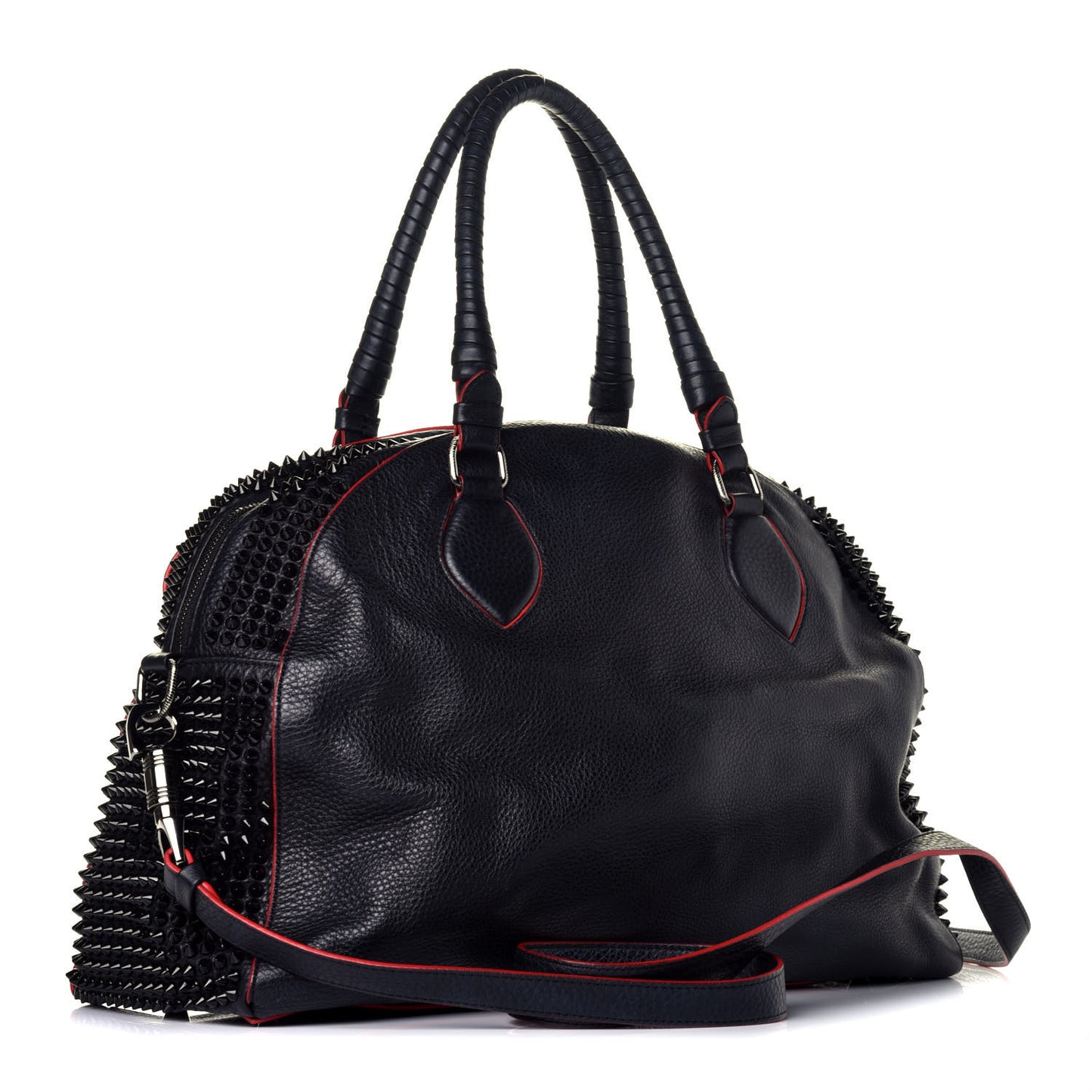 Calfskin Panettone Spiked Large Ranch Black