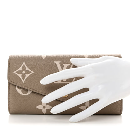 Louis Vuitton Empreinte Monogram Giant Sarah Wallet Tourterelle Creme 2 of 7