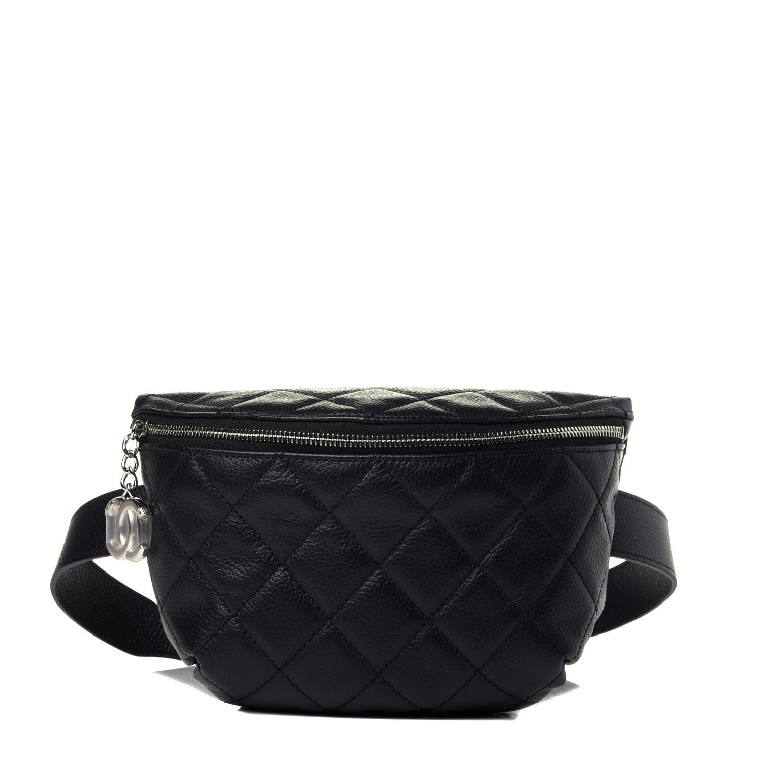 Chanel Grained Calfskin Quilted Waist Belt Bag Black 1 of 12