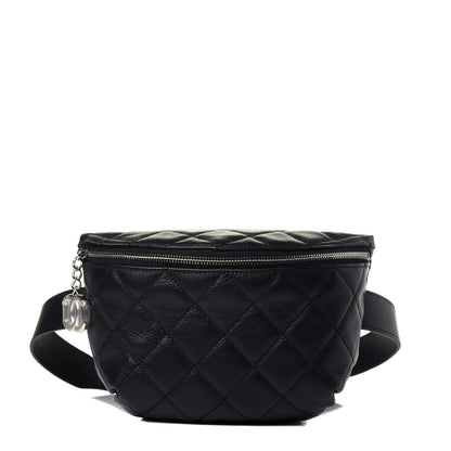 Chanel Grained Calfskin Quilted Waist Belt Bag Black 1 of 12