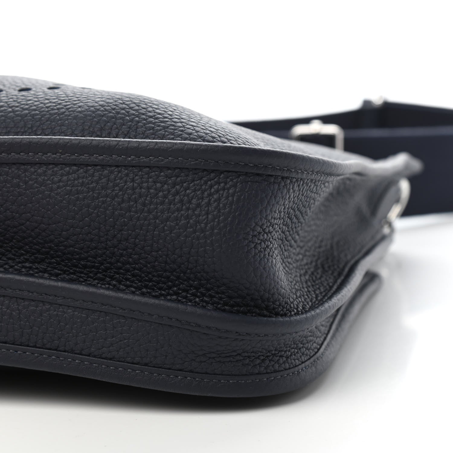Hermes Taurillon Clemence Evelyne III PM Bleu Indigo 8 of 11