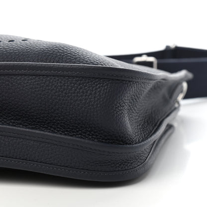 Hermes Taurillon Clemence Evelyne III PM Bleu Indigo 8 of 11