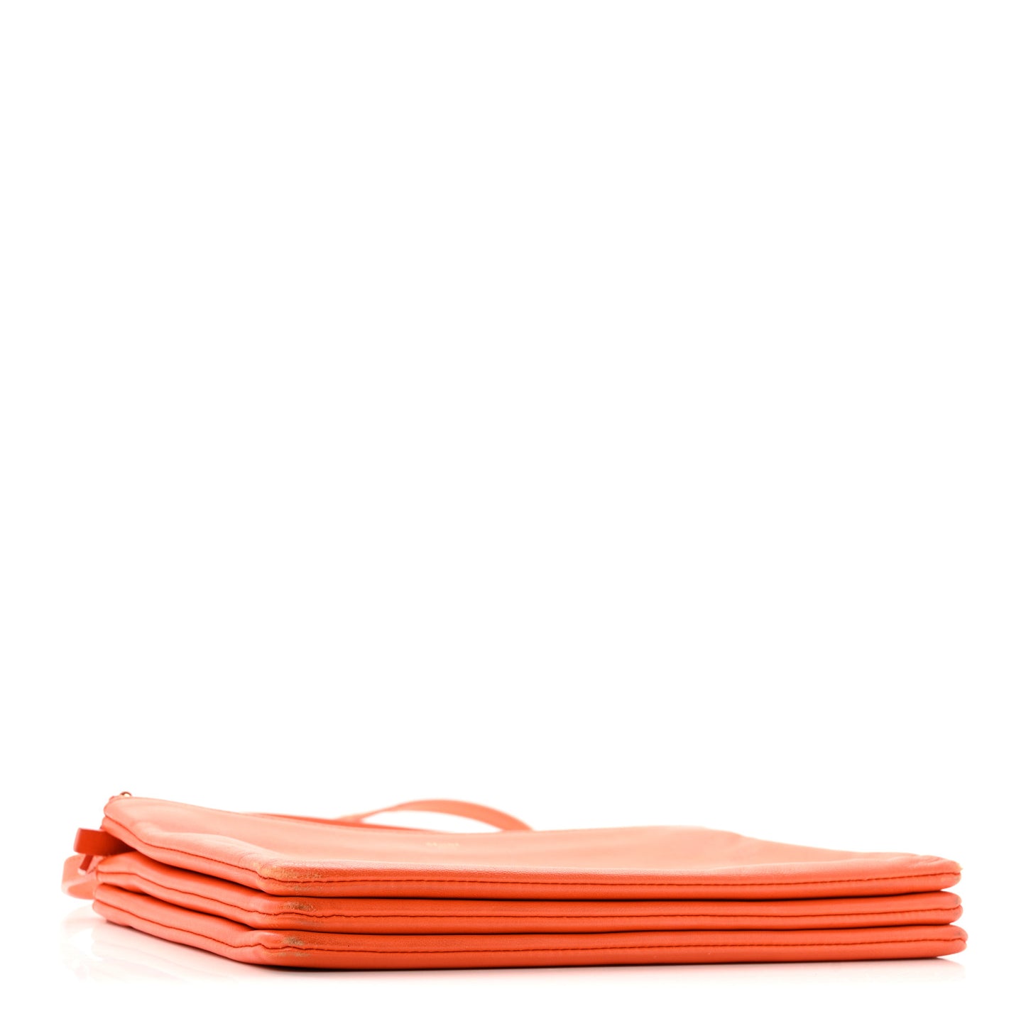 Lambskin Large Trio Crossbody Bag Orange