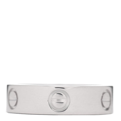 Cartier 18K White Gold 5.5mm LOVE Ring 55 7.25 1 of 4