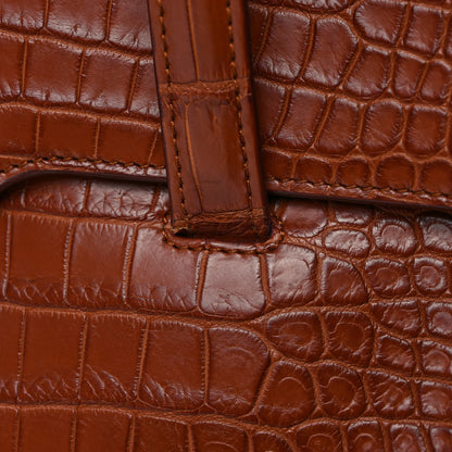 Celine Calfskin Crocodile Embossed Medium Soft 16 Bag Tan 11 of 11