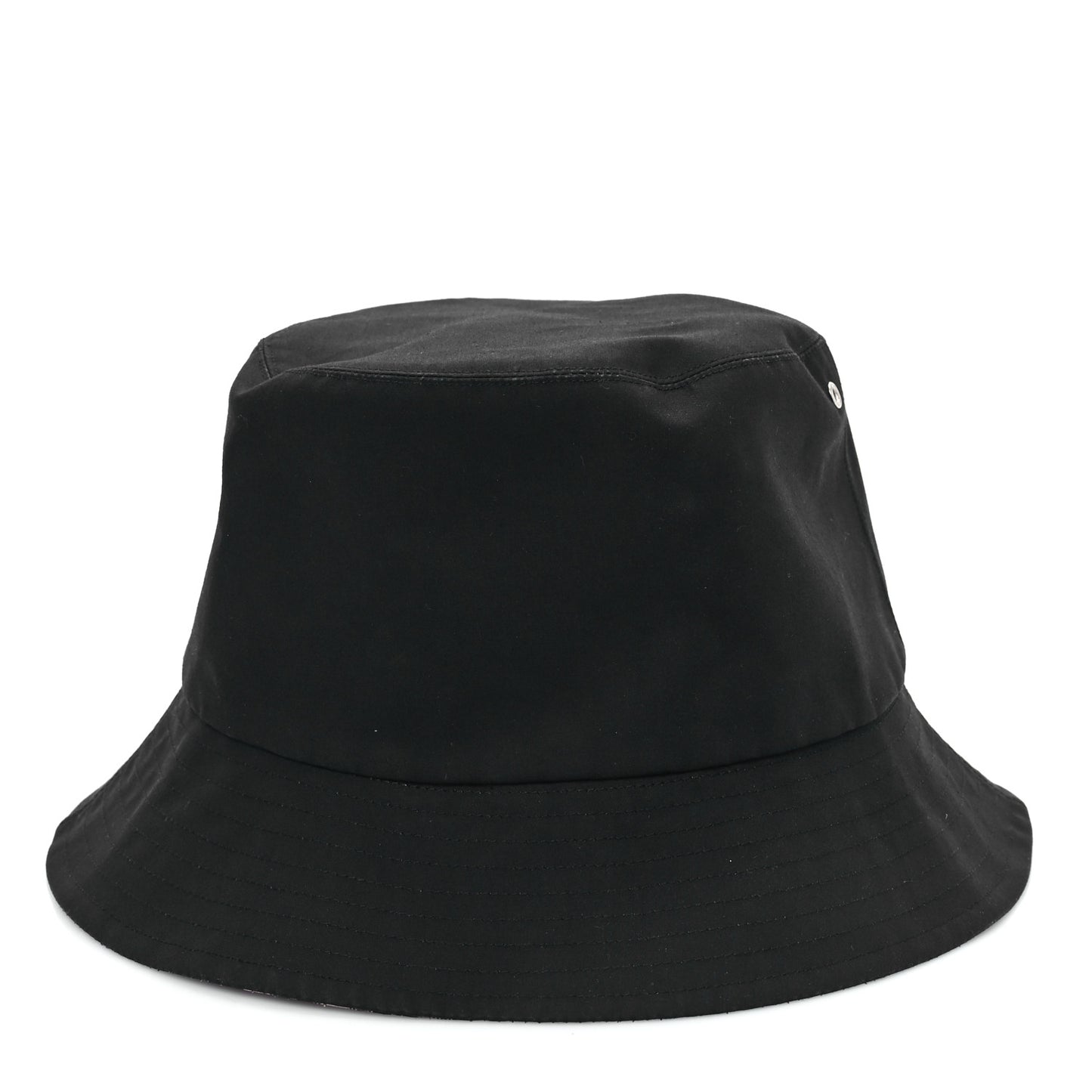 Polyester Cotton Oblique Teddy-D Brim Bucket Hat 57 Black