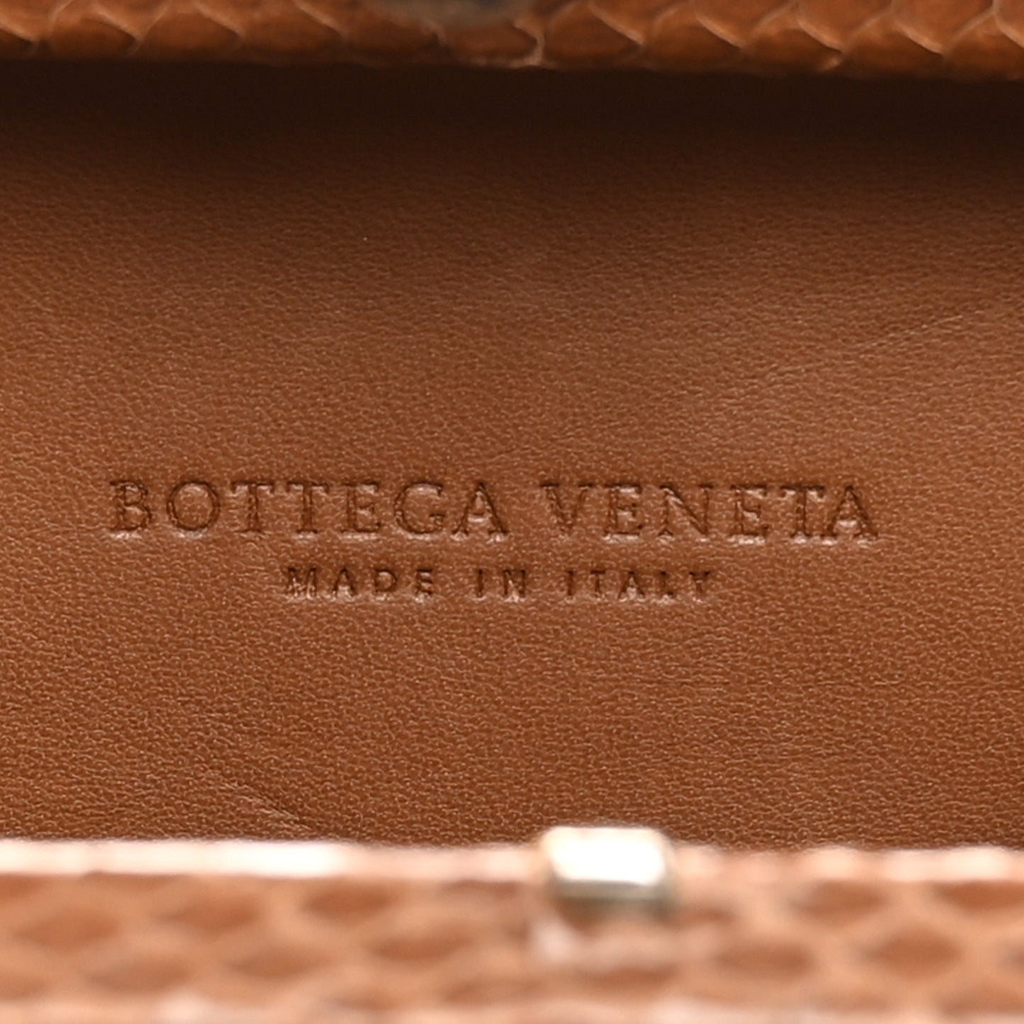 Ayers Grained Calfskin Intrecciato Knot Clutch Brown