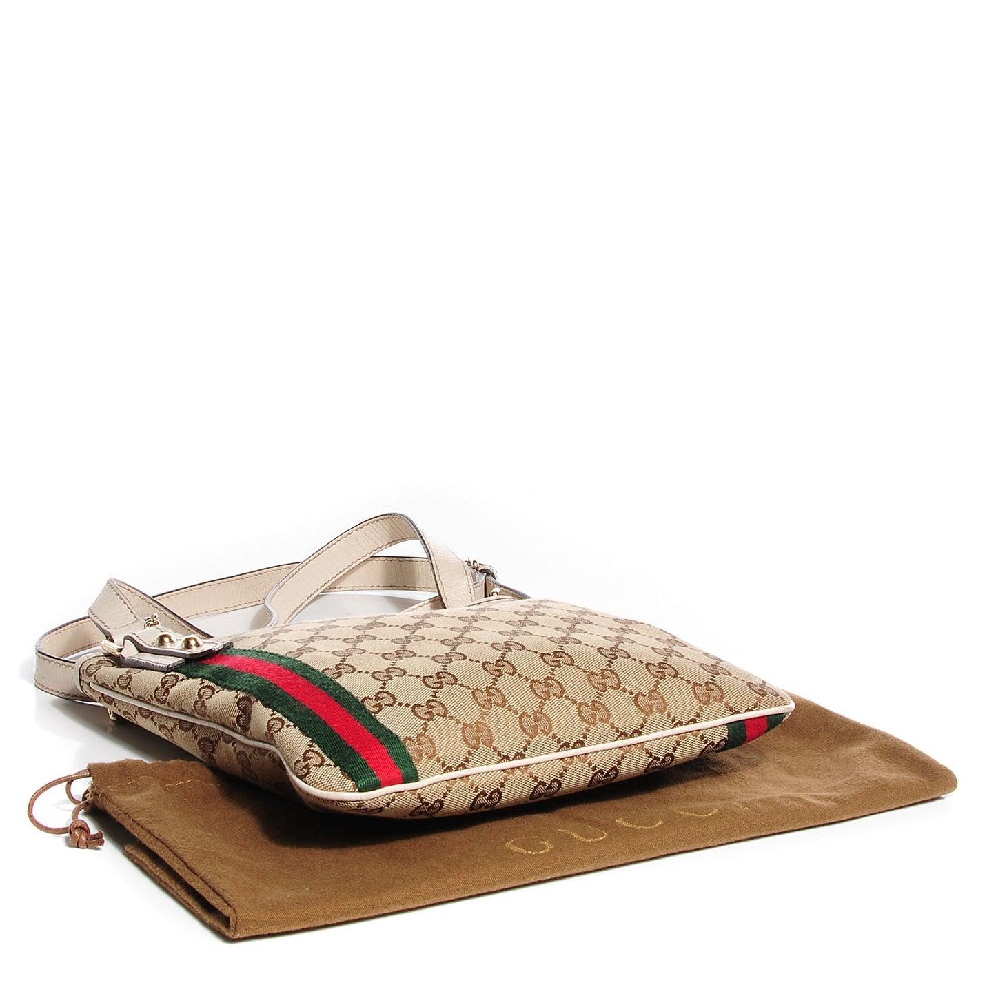 Monogram Web Jolicoeur Charms Messenger Bag Off White