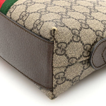 Gucci GG Supreme Monogram Textured Dollar Calfskin Web Small Ophidia Dome Shoulder Bag Beige Ebony New Acero 11 of 11