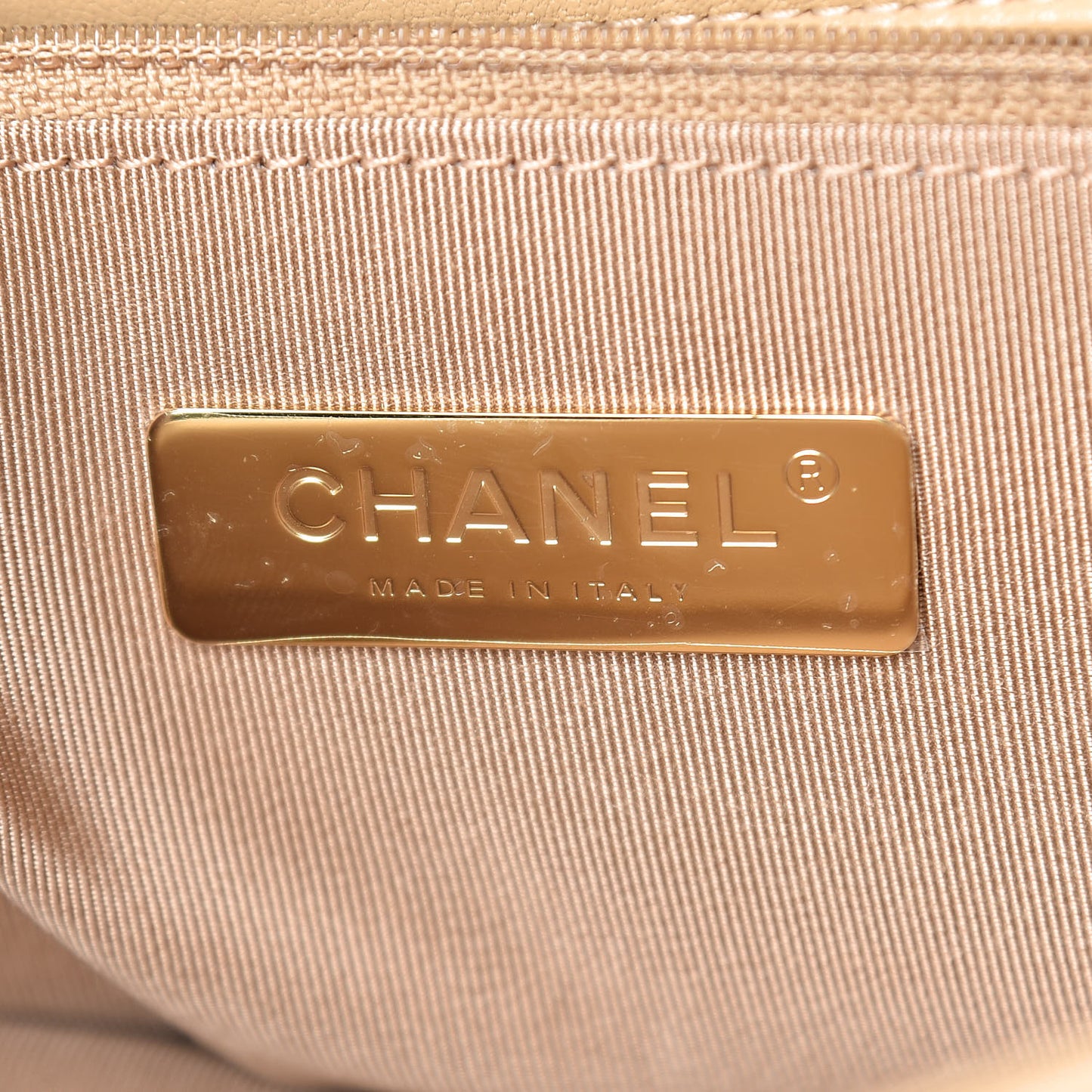 Lambskin Quilted Maxi 19 Flap Dark Beige