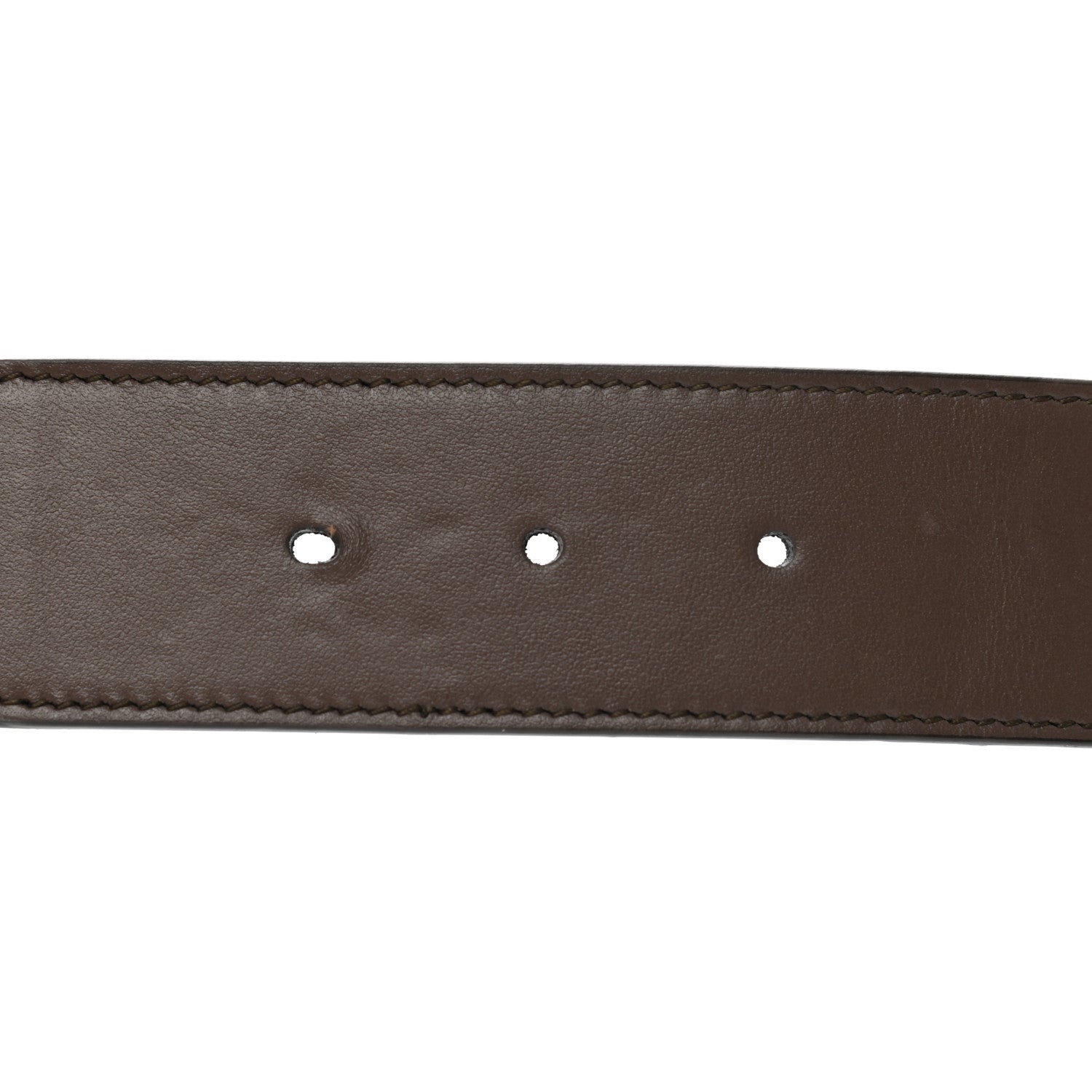 Gucci GG Supreme Monogram Matte Plutone Calfskin Double G 40mm Belt 95 38 Beige Ebony New Acero 3 of 7