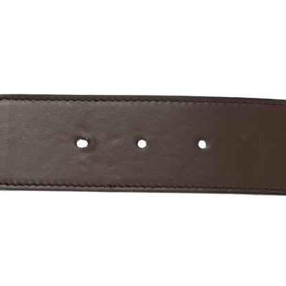 Gucci GG Supreme Monogram Matte Plutone Calfskin Double G 40mm Belt 95 38 Beige Ebony New Acero 3 of 7