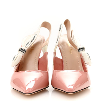 Christian Dior Patent Ribbon J'Adior Slingback 100mm Pumps 38.5 Dusty Candy 3 of 10