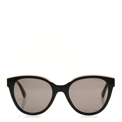 Chanel Acetate CC Butterfly Sunglasses 5414 Black Beige 2 of 9