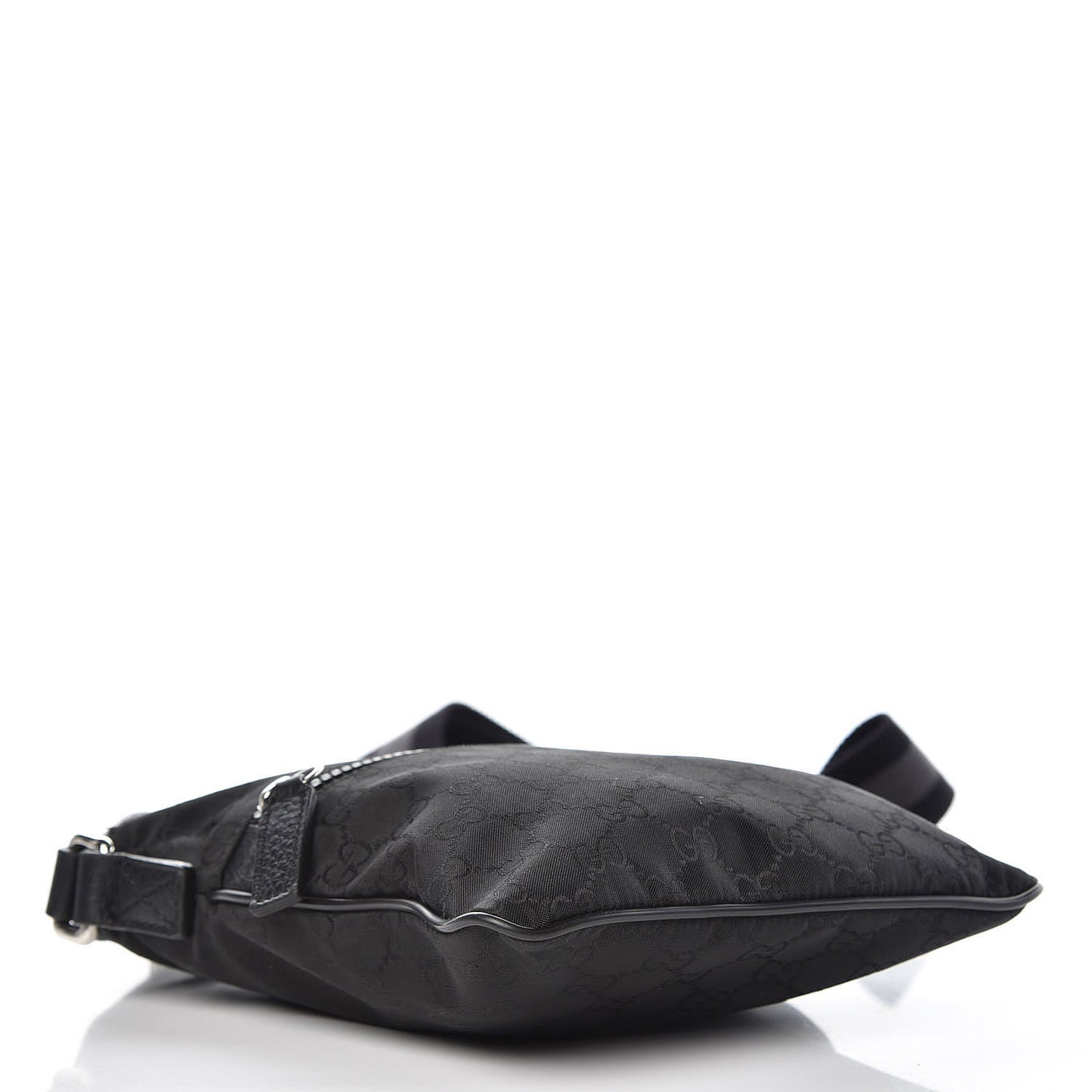 Nylon Monogram Mini Flat Messenger Bag Black