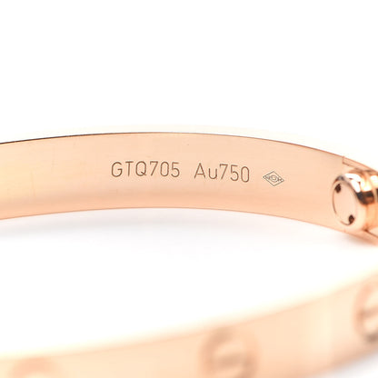 Cartier 18K Pink Gold LOVE Bracelet 16 6 of 8