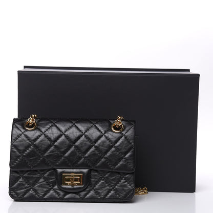 Chanel Aged Calfskin Quilted 2.55 Reissue Mini Flap Black 10 of 10