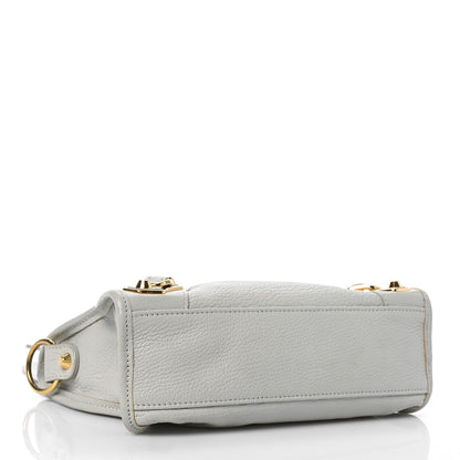 Balenciaga Chevre Gold Metallic Edge Hardware Mini City Gris Clair Gris Perle 4 of 9