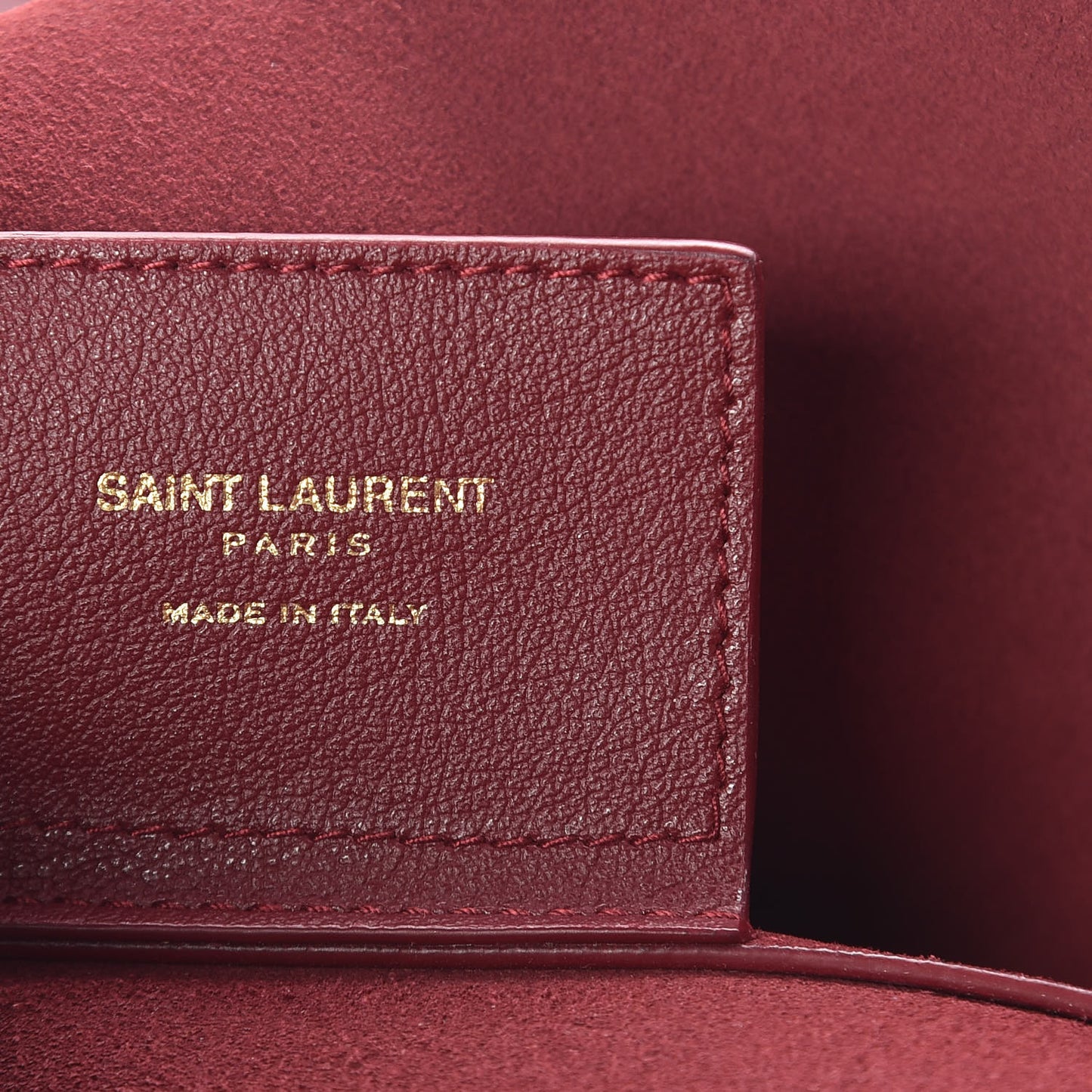 Calfskin Large Shopping Tote Bordeaux