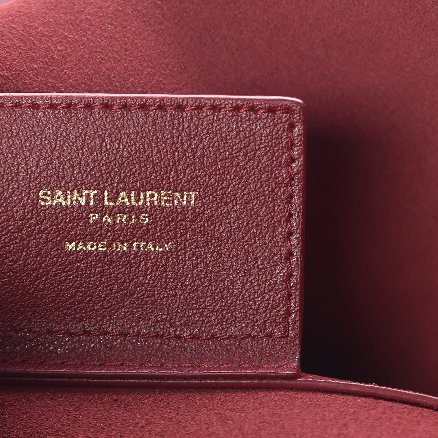 Saint Laurent Calfskin Large Shopping Tote Bordeaux 7 of 13
