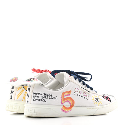 Chanel x Pharrell Williams Calfskin Womens Sneakers 37 White 4 of 7