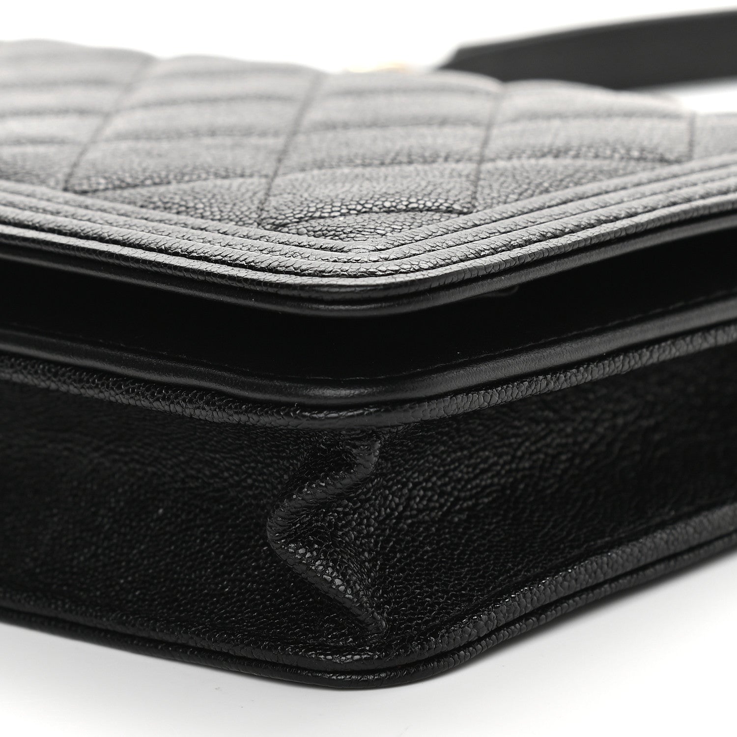 Chanel Caviar Quilted Boy Wallet On Chain WOC Black 9 of 9