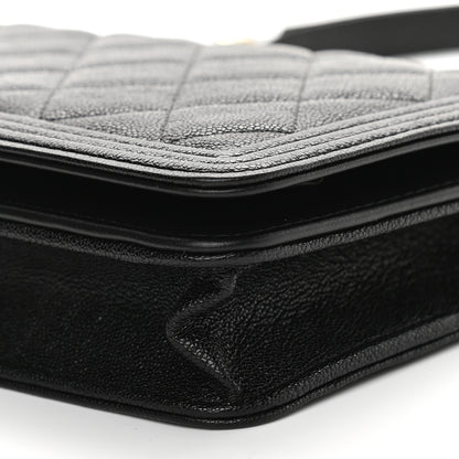 Chanel Caviar Quilted Boy Wallet On Chain WOC Black 9 of 9