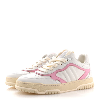 Gucci Calfskin Womens Re-Web Sneakers 38.5 White Pink 4 of 10