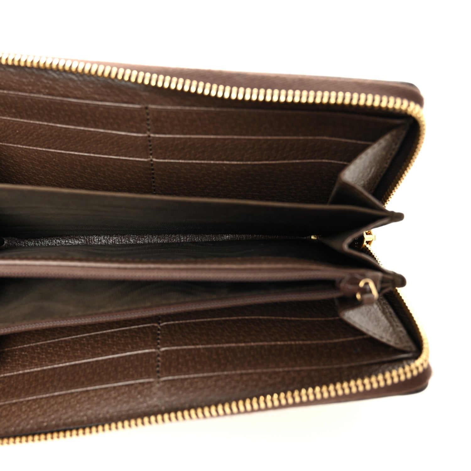 Gucci GG Supreme Monogram Web Ophidia Zip Around Wallet Brown 5 of 8