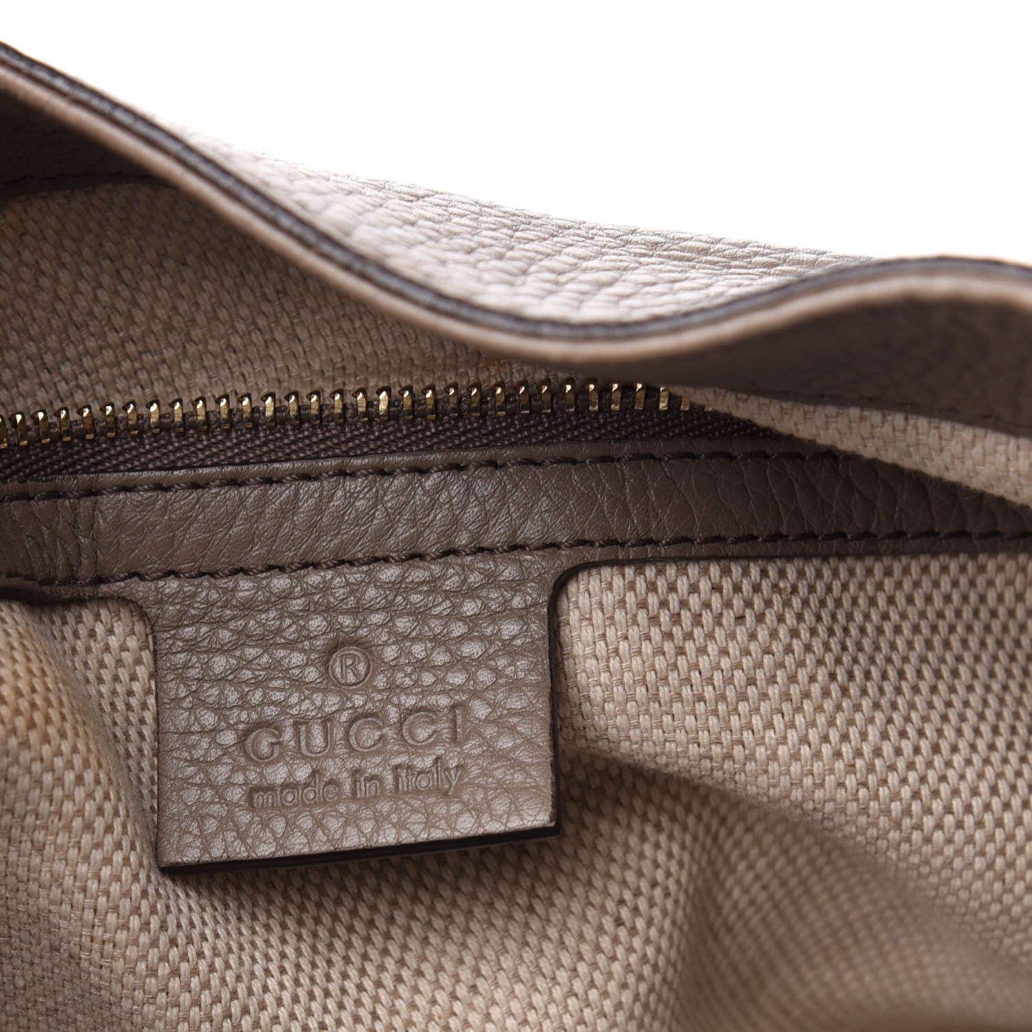 Gucci Pebbled Calfskin Medium Soho Shoulder Bag New Fango 8 of 17