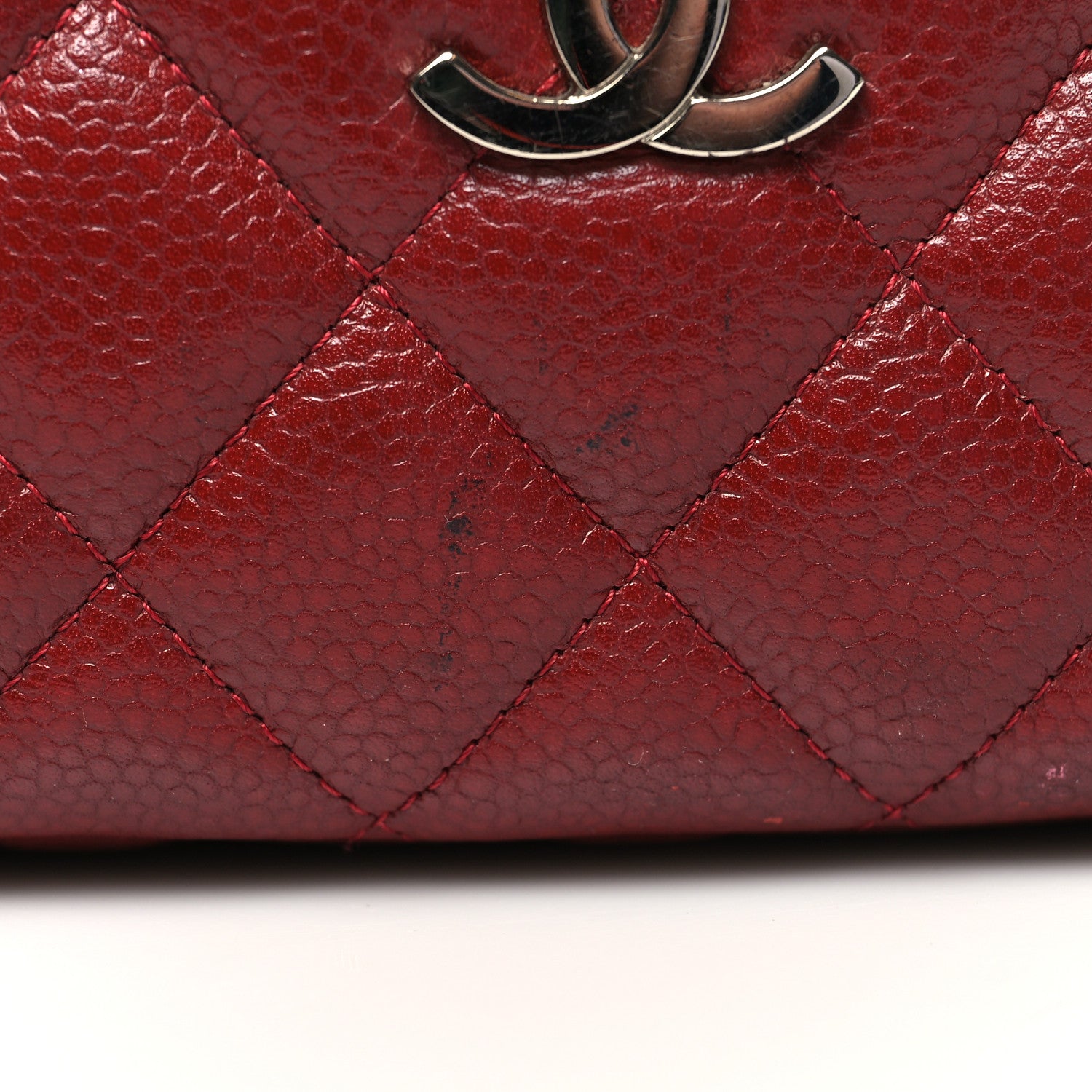 Chanel Caviar Quilted Camera Case Burgundy 12 of 13