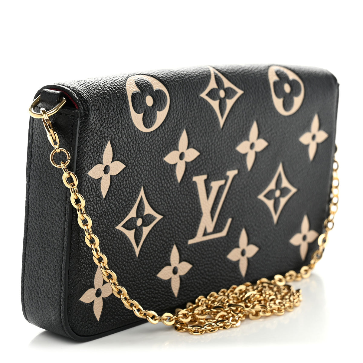 Louis Vuitton Empreinte Monogram Giant Felicie Pochette Black Beige 3 of 9