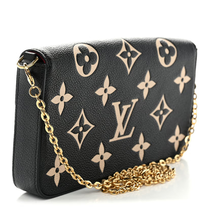 Louis Vuitton Empreinte Monogram Giant Felicie Pochette Black Beige 3 of 9