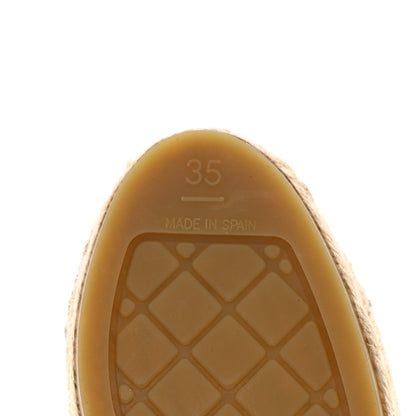 Chanel Cotton Jacquard Grosgrain CC Print Espadrilles 35 Grey Black 8 of 10