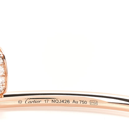 Cartier 18K Pink Gold Diamond Small Juste Un Clou Bracelet 17 4 of 5