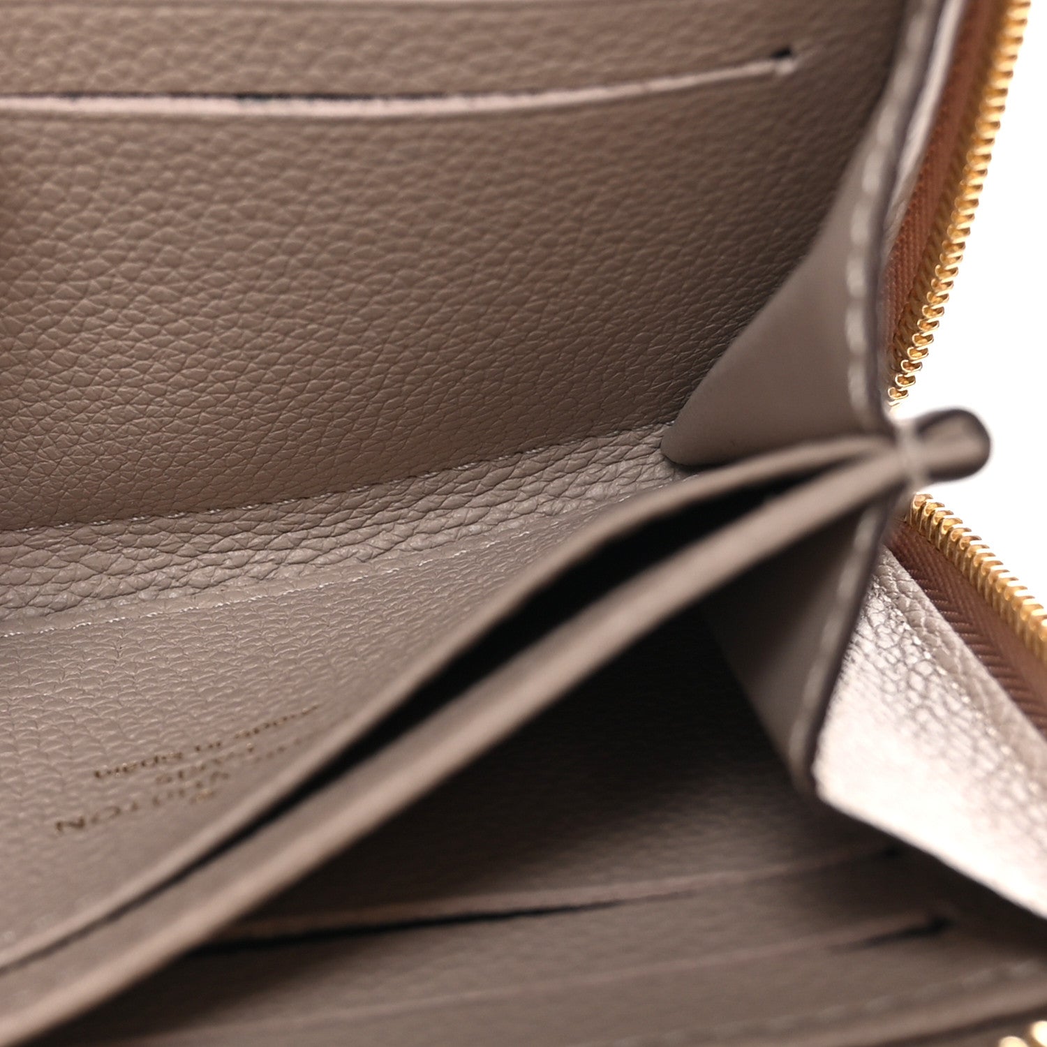 Louis Vuitton Calfskin Lockme Zippy Coin Purse Greige 6 of 9
