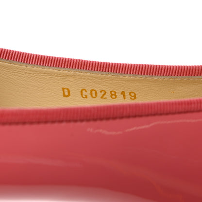 Chanel Patent Calfskin CC Cap Toe Ballerina Flats 37.5 Light Pink 6 of 9