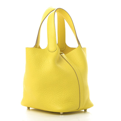 Hermes Taurillon Clemence Picotin Lock 18 PM Lime 2 of 4