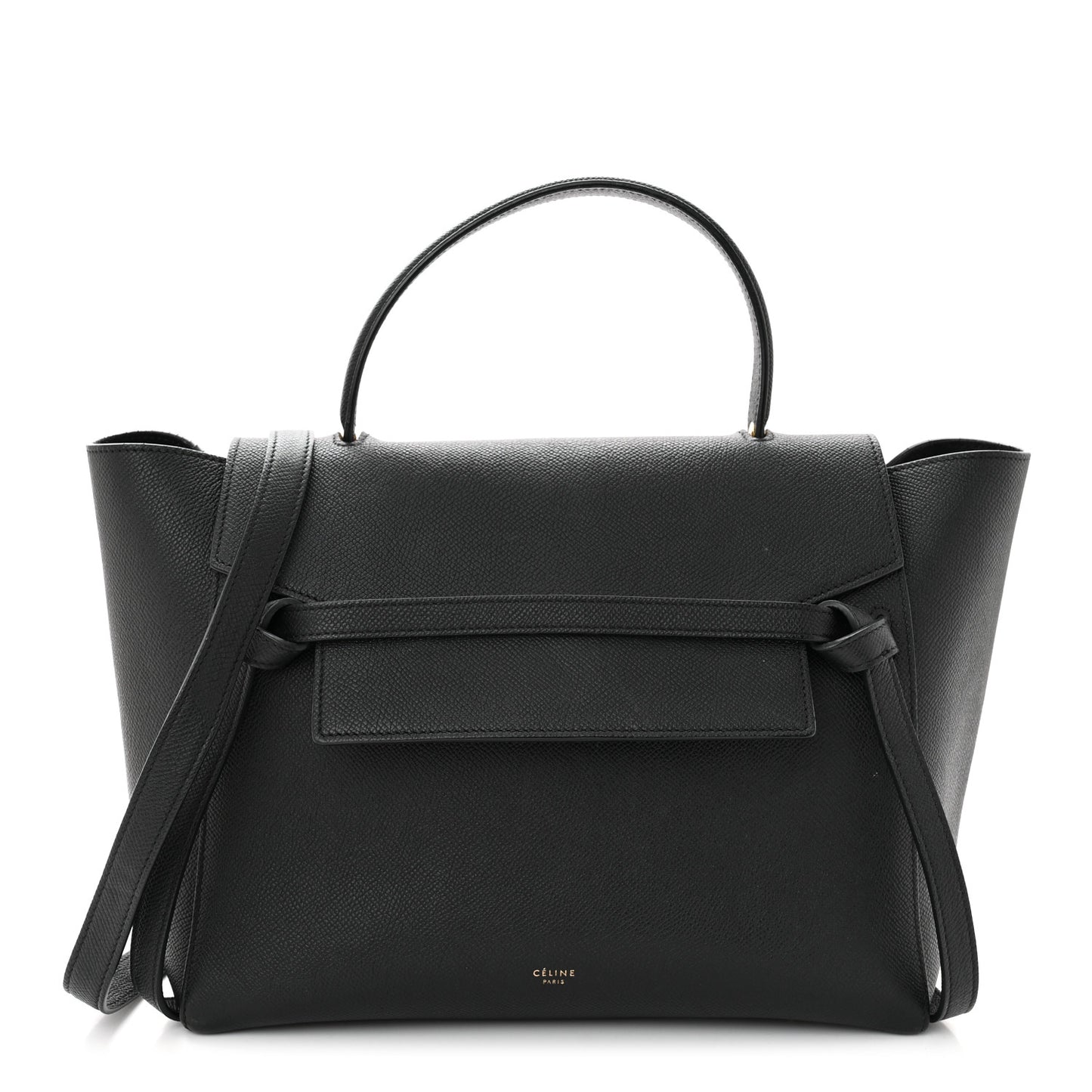 Grained Calfskin Mini Belt Bag Black