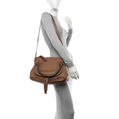 Chloe Calfskin Medium Marcie Satchel Desert Taupe 2 of 13