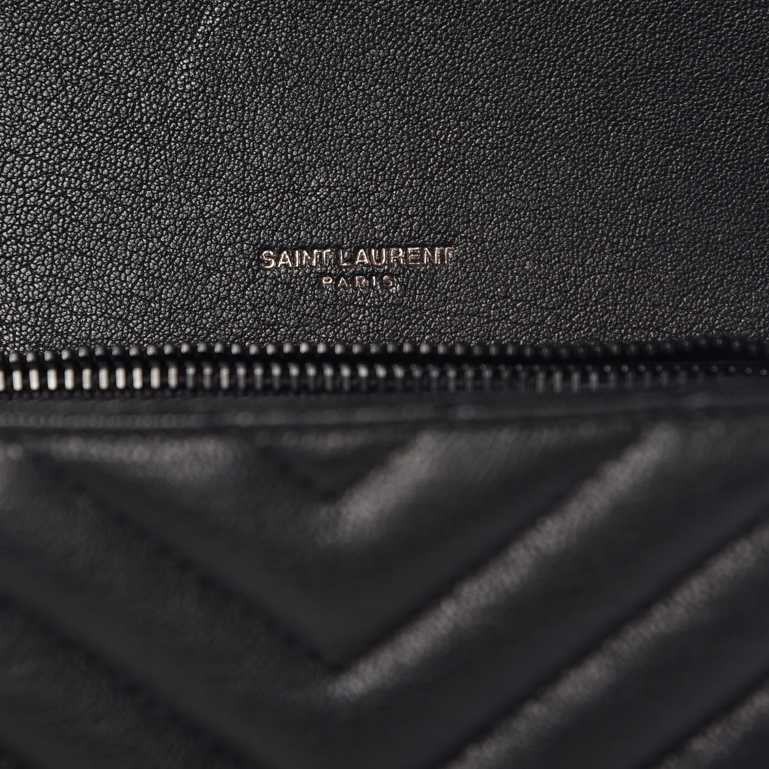 Saint Laurent Sheepskin Matelasse Chevron Monogram Medium College Bag Black 7 of 10