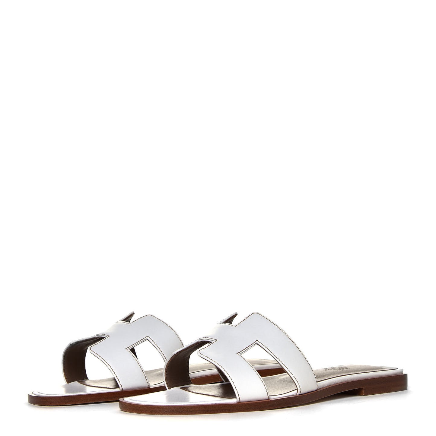 Box Calfskin Oran Sandals 36.5 White