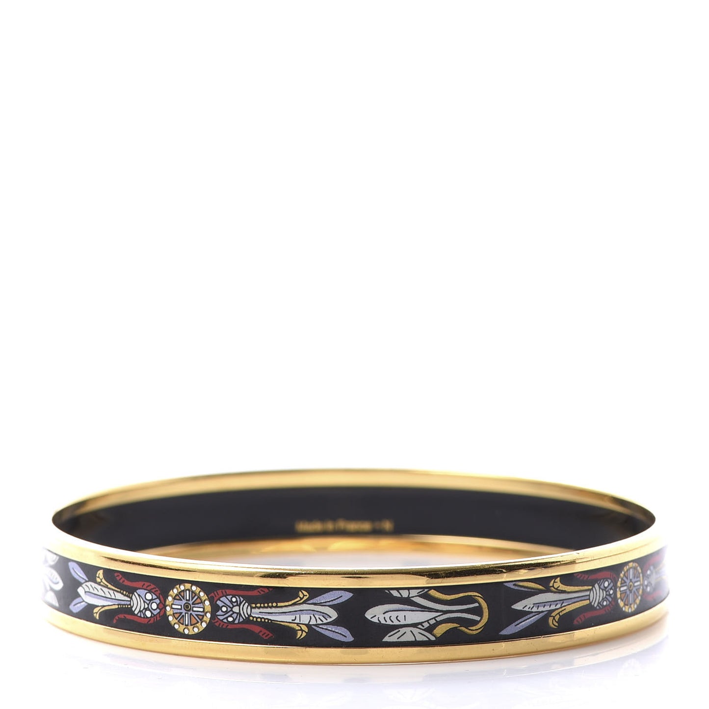 Enamel Printed Narrow Dreamcatchers Bracelet 70 Black