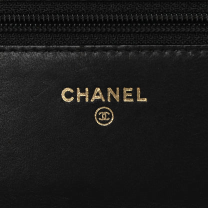Chanel Calfskin Quilted Boy Wallet On Chain WOC Black 6 of 15