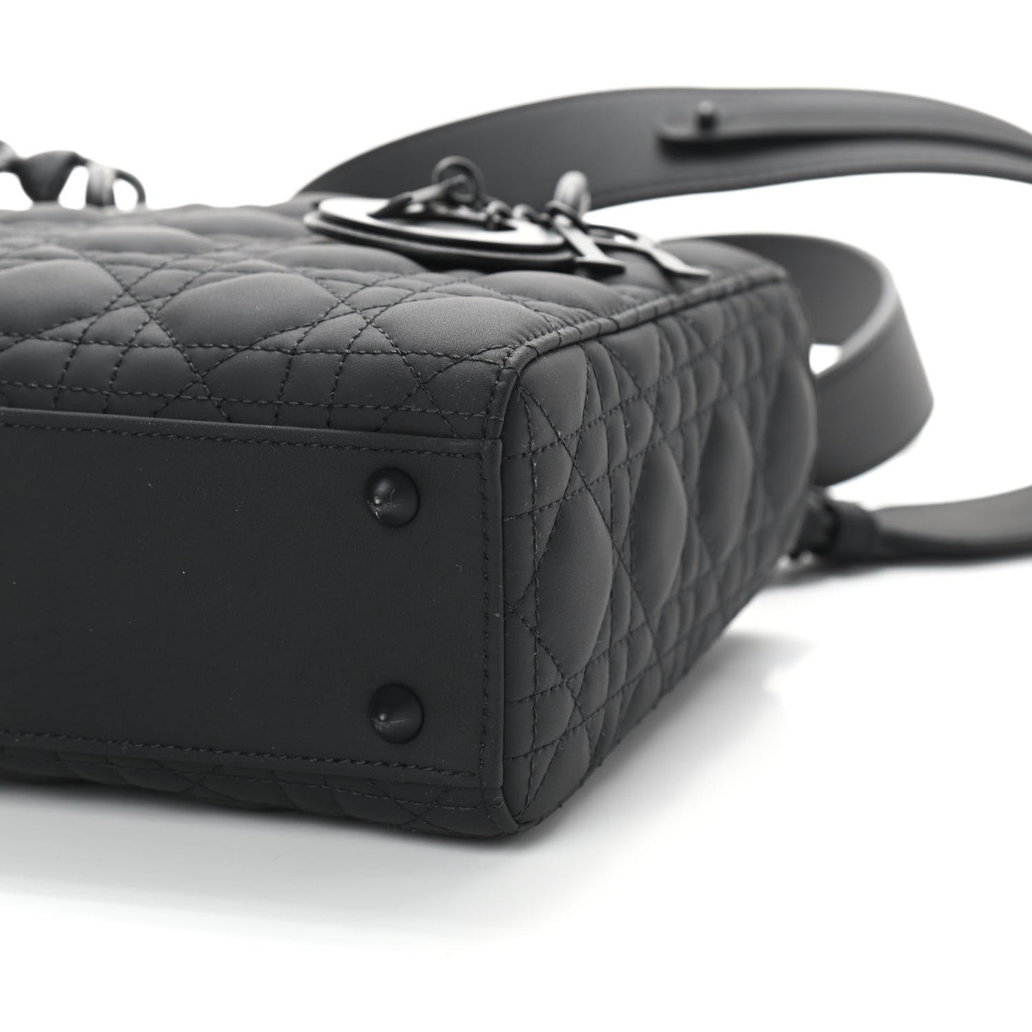 Ultra Matte Calfskin Cannage Small My ABCDior Lady Dior Black