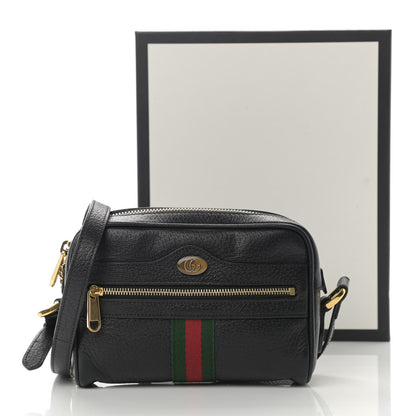 Gucci Calfskin Web Mini Ophidia Shoulder Bag Black 12 of 12