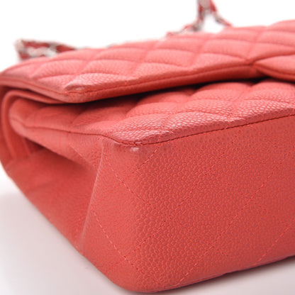 Chanel Iridescent Caviar Quilted Medium Double Flap Dark Pink 8 of 13