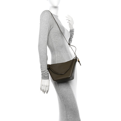 Loewe Calfskin Mini Hammock Hobo Dark Khaki Green 2 of 10
