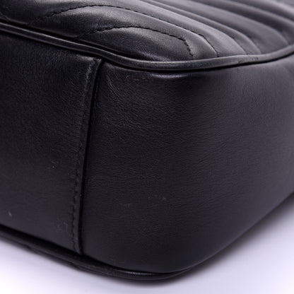 Gucci Calfskin Matelasse Medium GG Marmont Chain Shoulder Bag Black 7 of 17