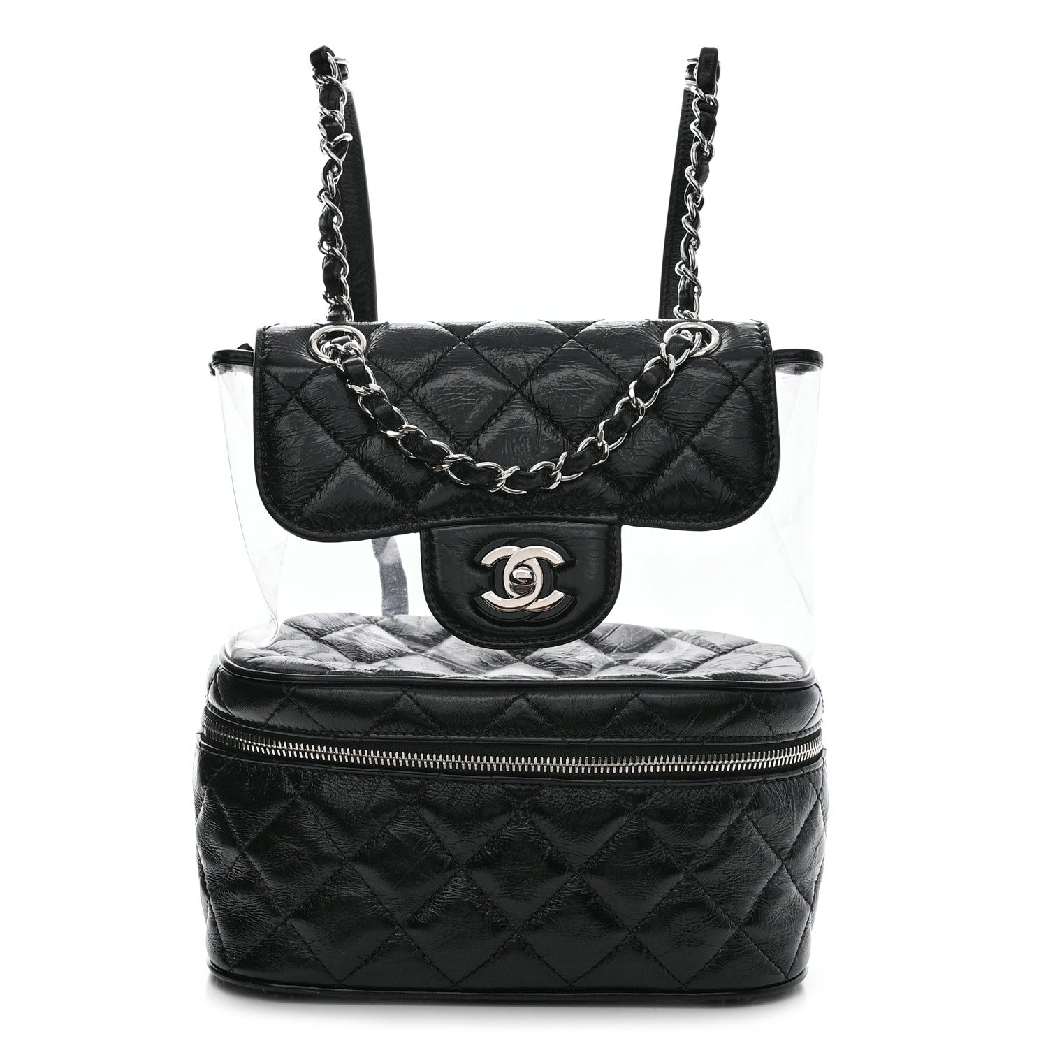 Chanel Crumpled Calfskin PVC Quilted Backpack Black 1489406 – FASHIONPHILE